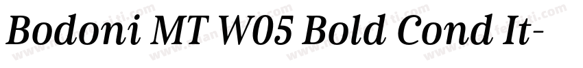 Bodoni MT W05 Bold Cond It字体转换